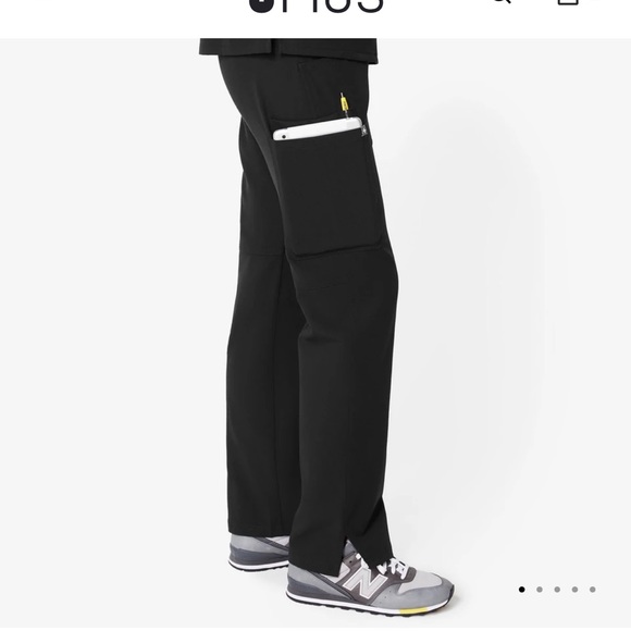 Figs black cargo pants, couple of uses worn. Good condition. - Picture 2 of 4